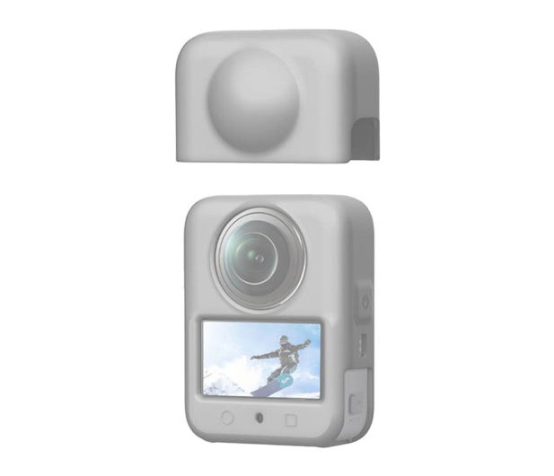 Puluz Silikonowa osłona z soczewką do DJI Osmo 360 (szara) - 1508889 - zdjęcie 3